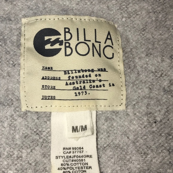 Billabong p-coat style fleece jacket - Picture 4 of 6